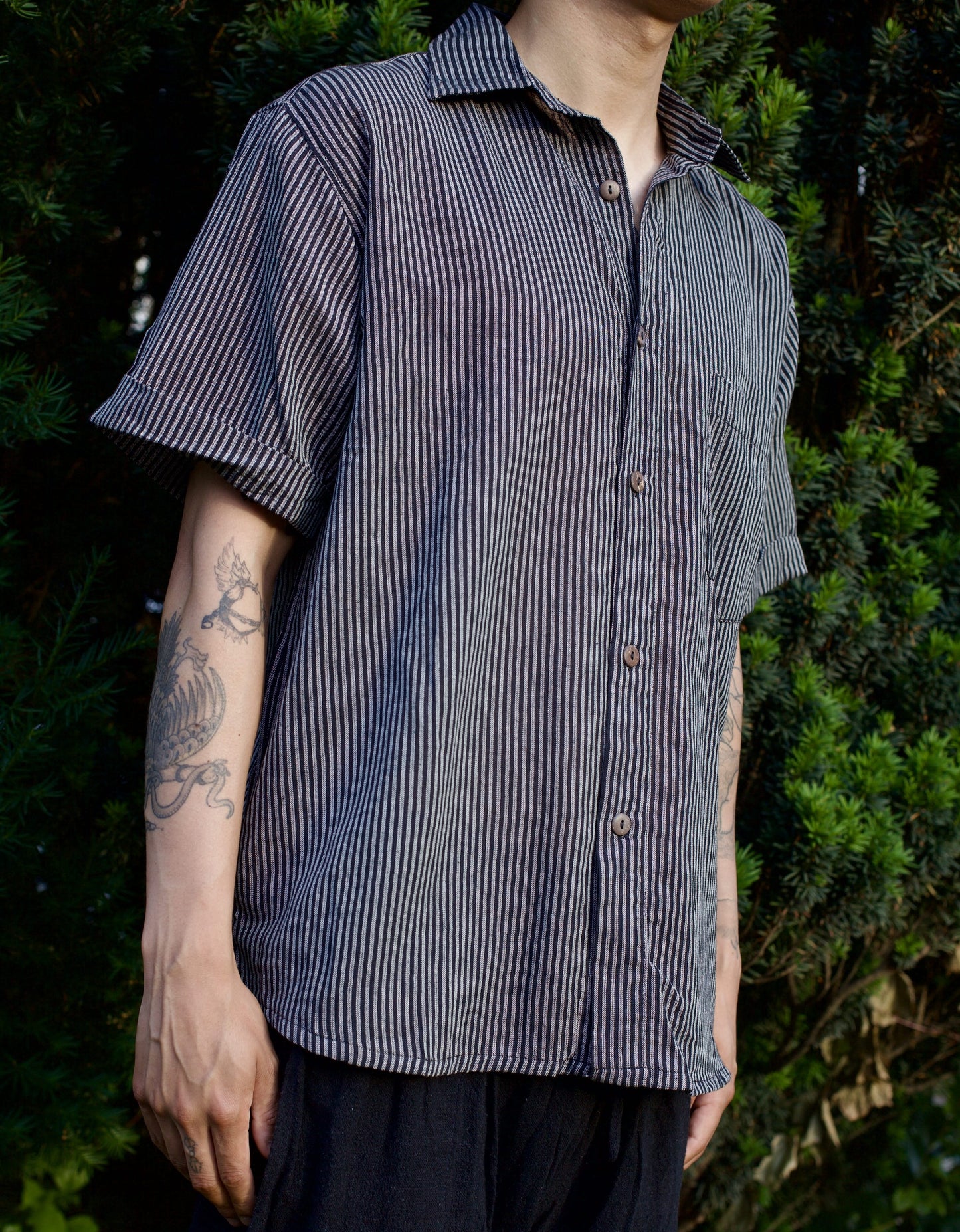 shedol baato shirt unisex charcoal stripe