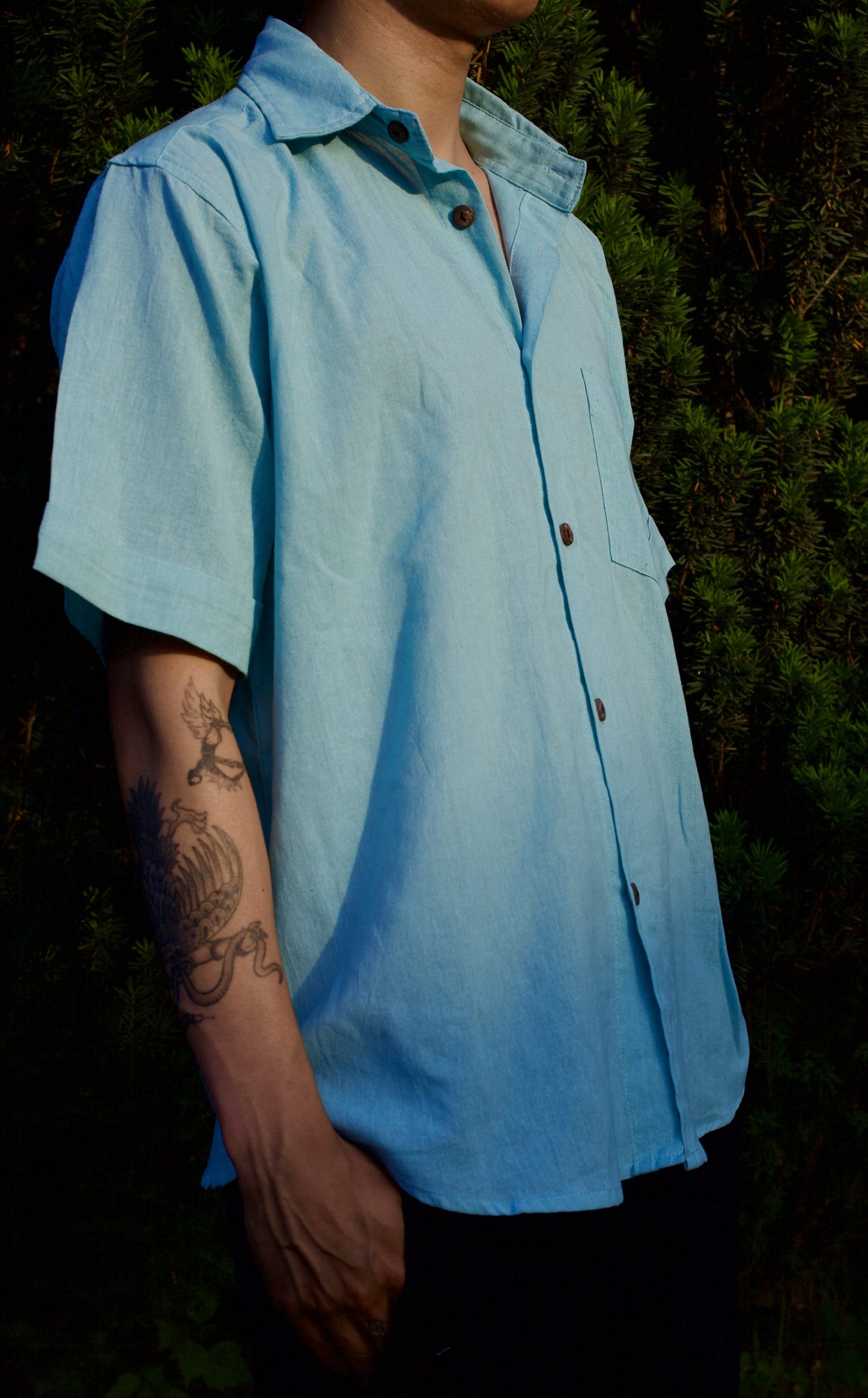 shedol baato shirt unisex sky trail blue