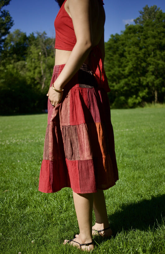 shedol model wearing shortened thamel skirt