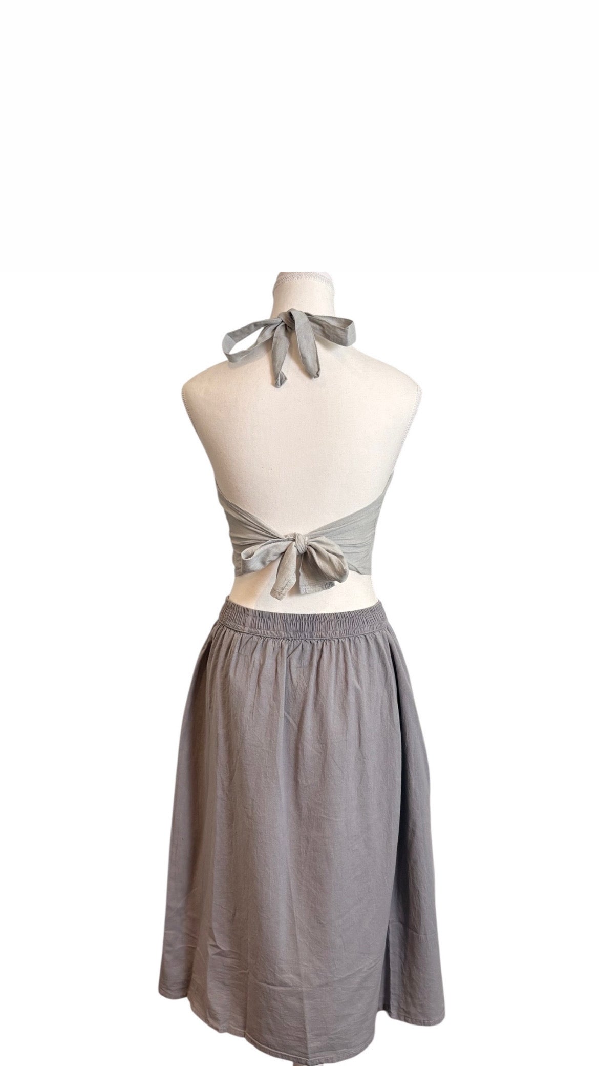 shedol rara bra top charcoal dhaulagiri grey back